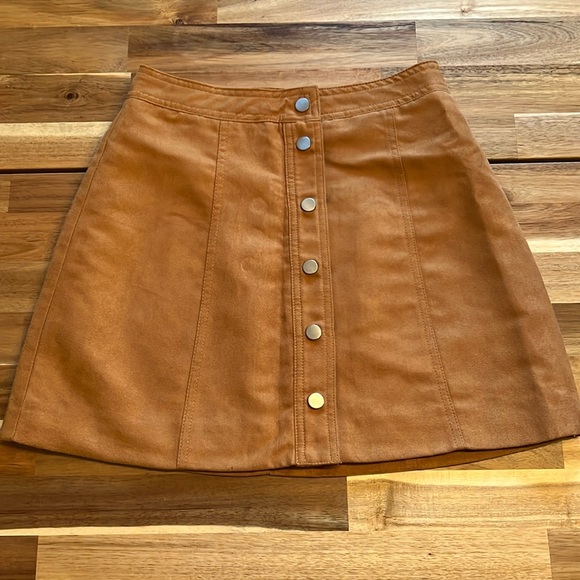 Divided Dresses & Skirts - Divided 100% polyester brown button up skirt
